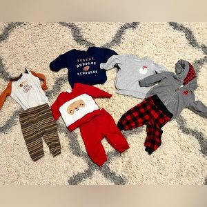 3-6 month baby holiday clothing bundle 8 pieces